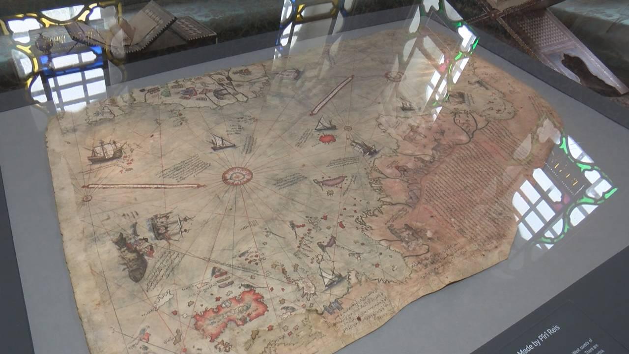 Piri Reisin Topkapı Müzesinde Sergilenen Haritası
