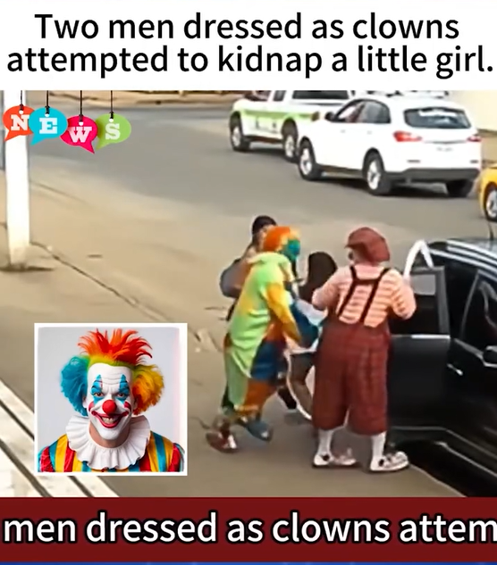 Terrifying Incident Two Men Dressed as Clowns Attempt to Kidnap a Little Girl in Broad Daylight