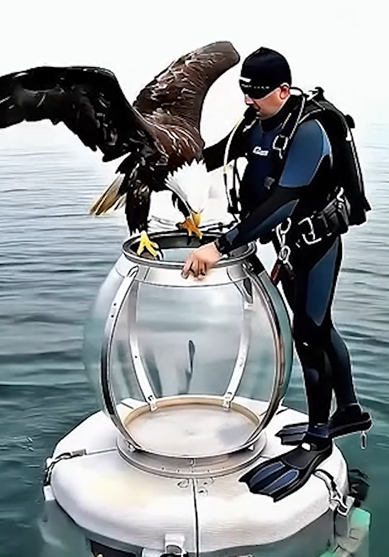A Dive into the Impossible Eagle and Diver’s Underwater Adventure