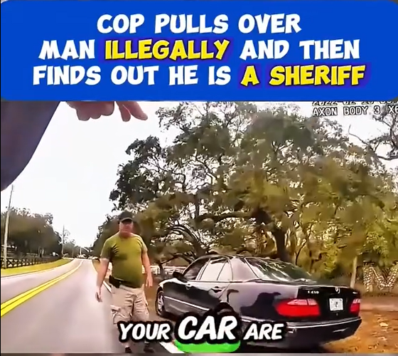 Cop Pulls Over Driver Illegally — Then Finds Out He’s a Sheriff!
