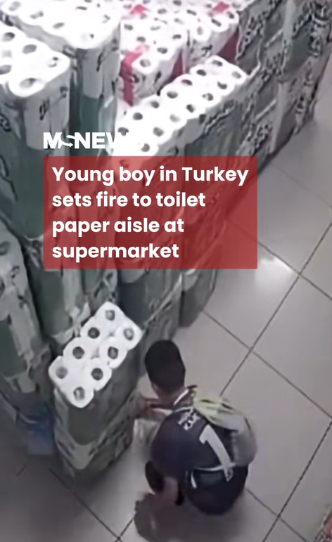Blaze in the Aisles: 10-Year-Old Boy Sparks Fire in Turkish Supermarket’s Toilet Paper Section