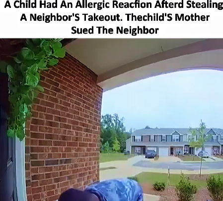 Mother Sues Neighbor After Her Child’s Allergic Reaction to Stolen Takeout Sparks Outrage