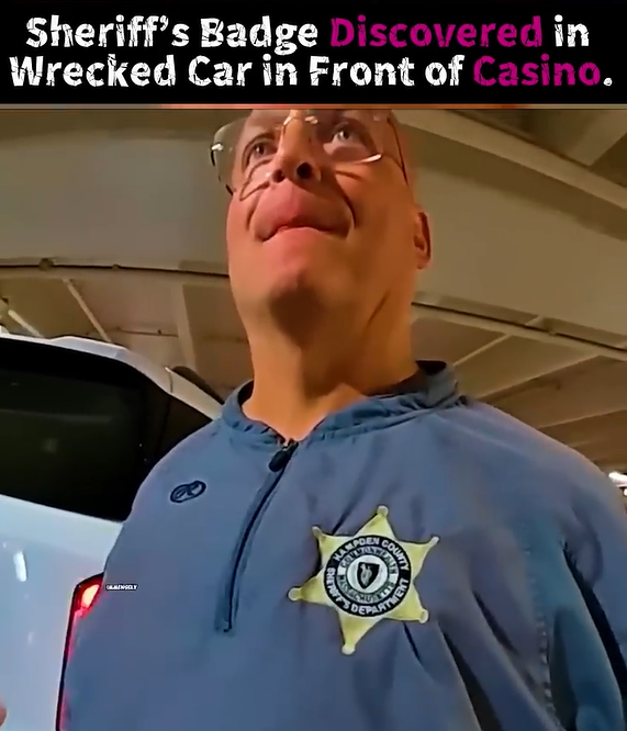Sheriff’s Badge Discovered in Wrecked Car in Front OF CASINO