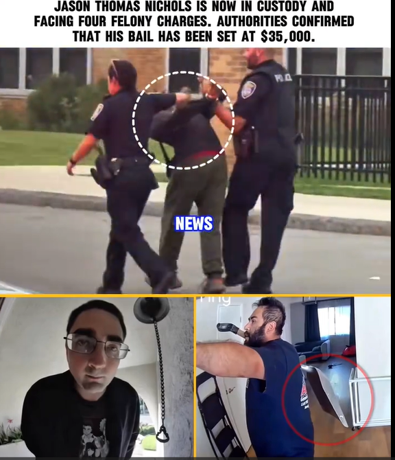 Jason Thomas Nichols is now in custody and facing four felony charges. Authorities confirmed that his bail has been set at $35,000