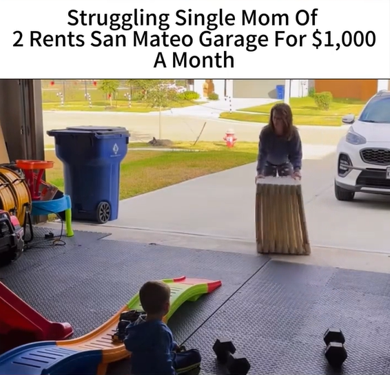 Struggling Single Mom Rents Out San Mateo Garage for $1,000 a Month