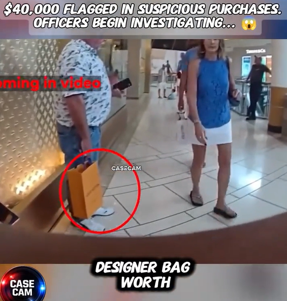 Thousands in charges were flagged at the mall. Surveillance told the rest of the story