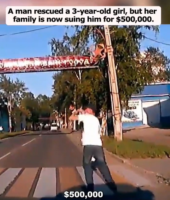 A man rescued a 3-year-old girl, but her family is now suing him for $500,000