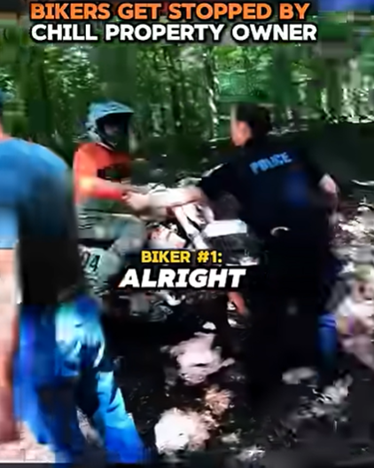 Property Owner Stops Bikers During Race