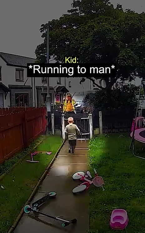 Child Asks Delivery Man To Help Mom