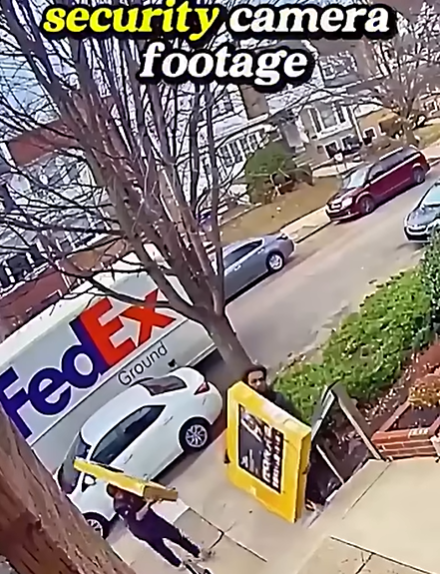 Delivery Driver Shows Kindness Protecting Packages