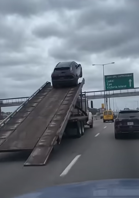 Car Suddenly Takes Flight on Busy Highway